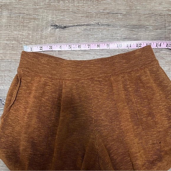 FREE PEOPLE Beach Knit Cotton Linen Blend Pull On Shorts Size Small - Picture 8 of 10